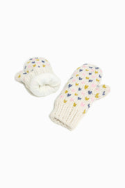 Hand-Knitted Multi Mini Heart Gloves