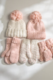 Hand-Knitted Cotton Candy Pompom Hat