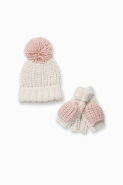 Hand-Knitted Cotton Candy Pompom Hat