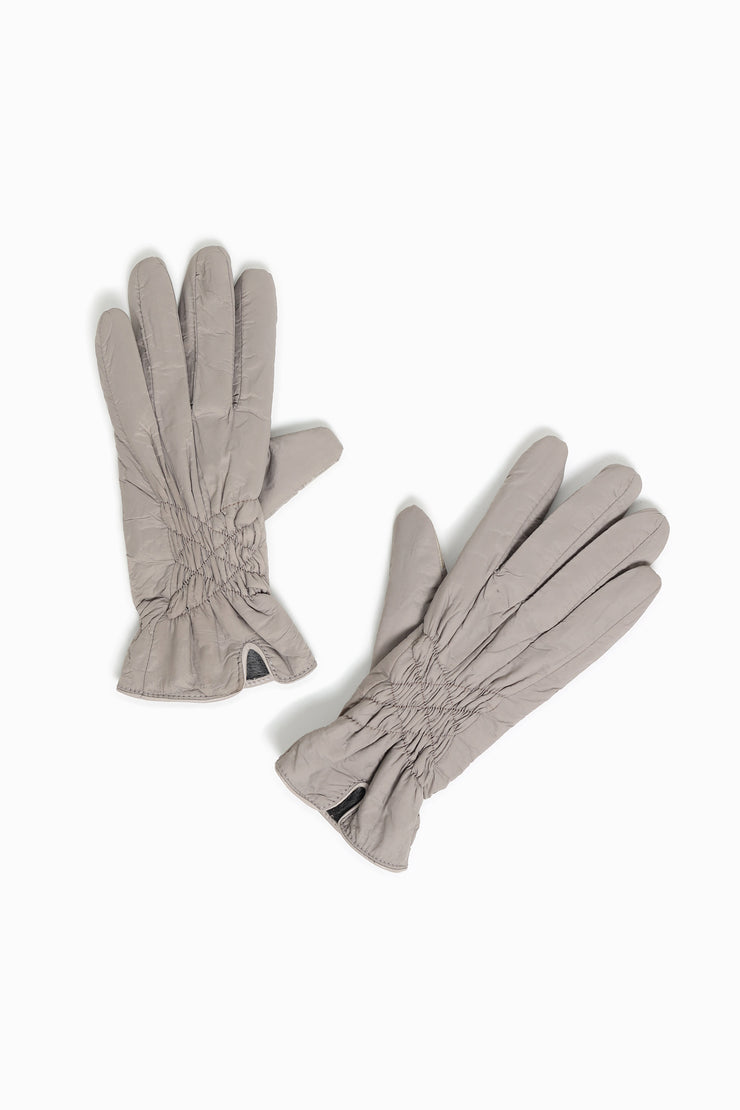 Shirred Puffer Gloves