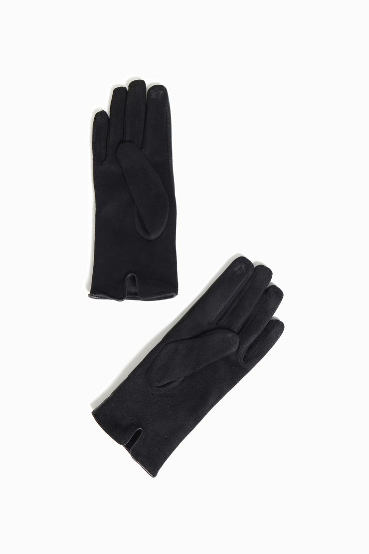 Quilted Faux Leather Gloves
