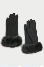 Chic Faux Fur Cuffed Gloves