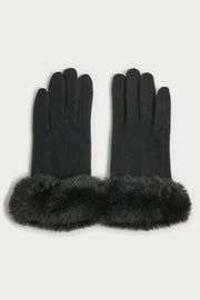 Chic Faux Fur Cuffed Gloves