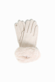 Chic Faux Fur Cuffed Gloves