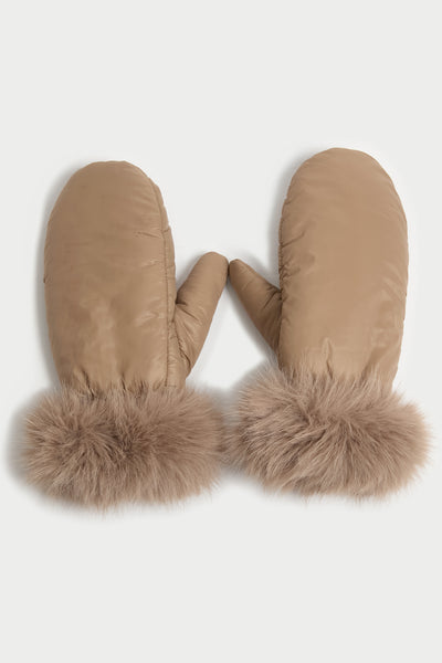 Satin Finish Puffer Mittens
