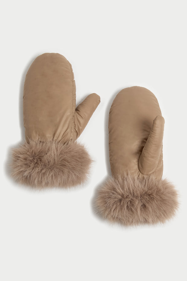 Satin Finish Puffer Mittens