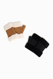 Sheepskin Shearling Fingerless Gloves