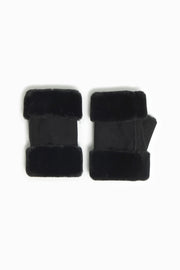 Sheepskin Shearling Fingerless Gloves