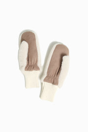 Faux Fur Knit Cuff Mittens