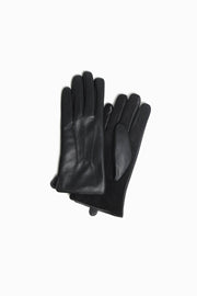 Suede & Leather Contrast Gloves