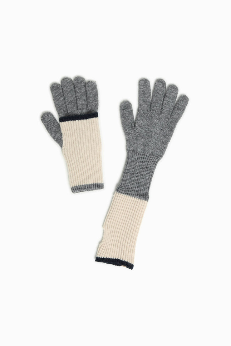 Fingerhole Long Knit Magic Gloves