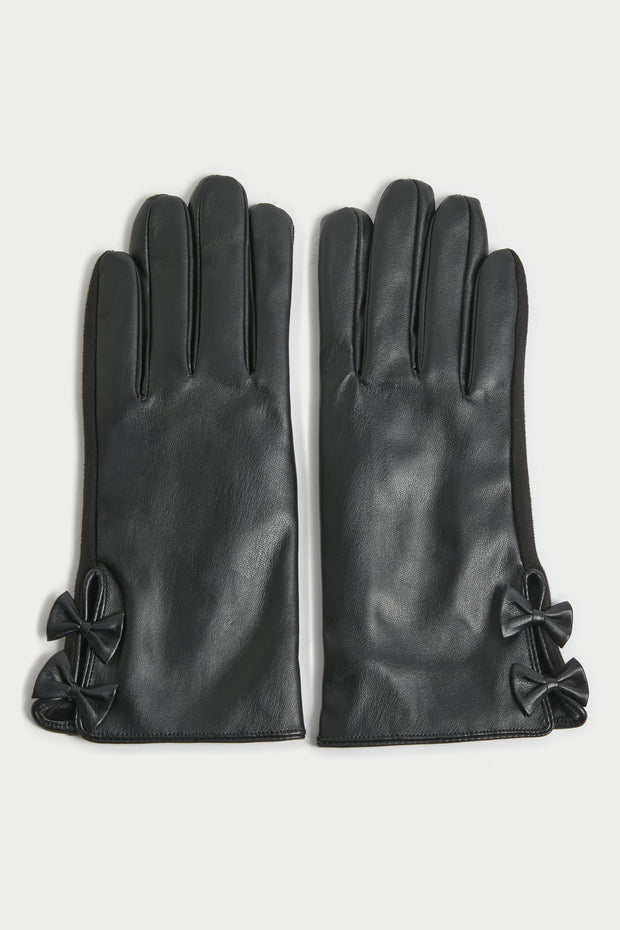 Little Bows Leather Gloves