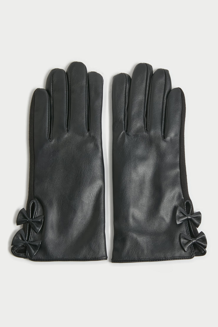 Little Bows Leather Gloves