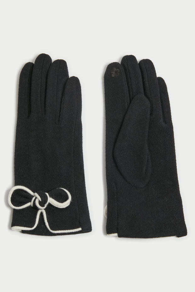 Piped Bow Trim Gloves