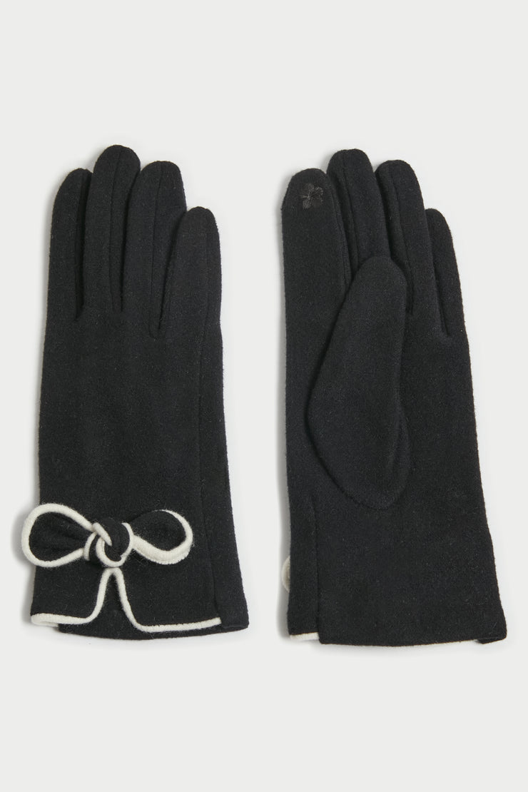 Piped Bow Trim Gloves