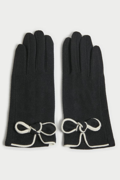 Piped Bow Trim Gloves