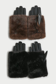 Luxe Fur Overlay Gloves