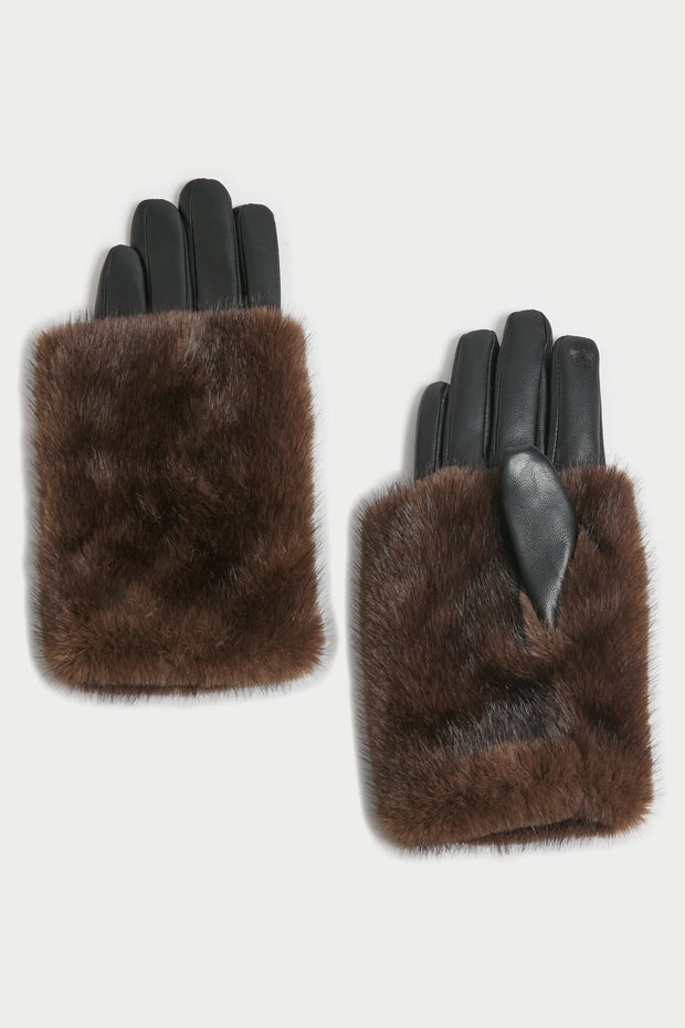 Luxe Fur Overlay Gloves