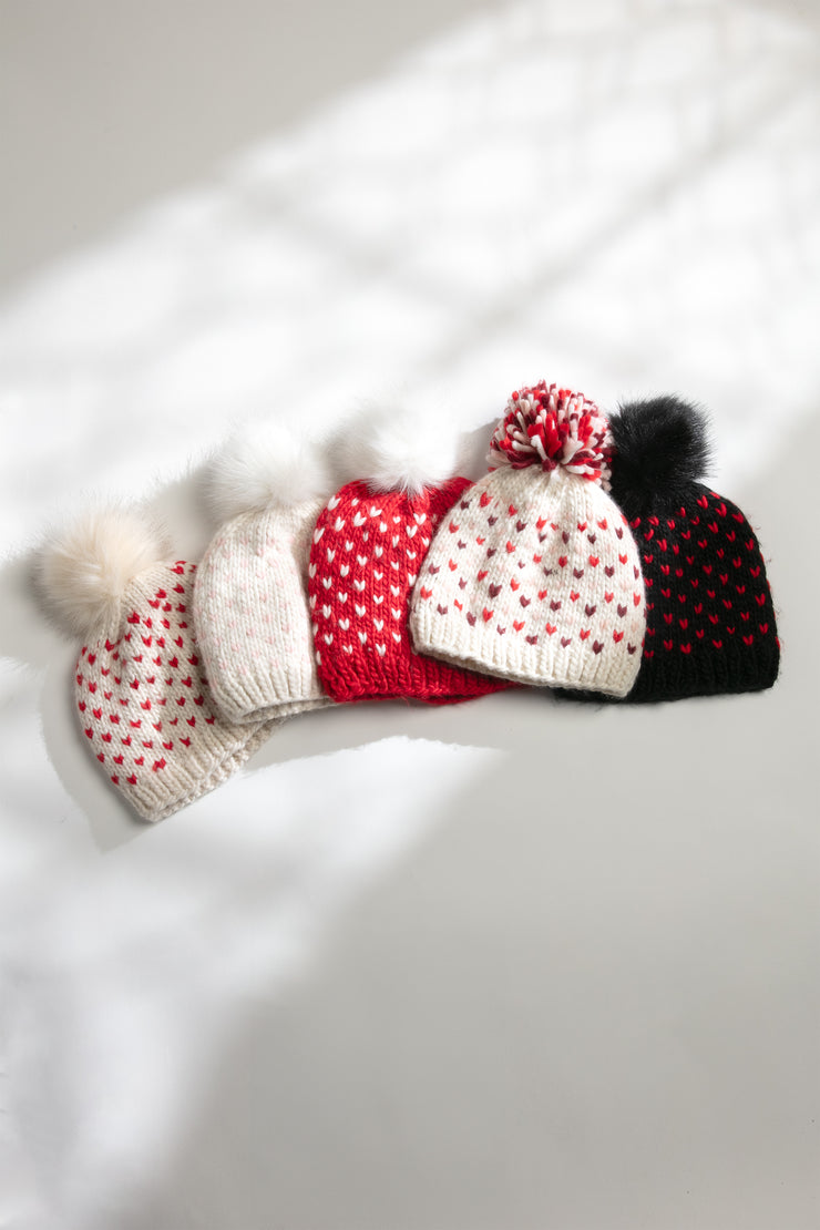 Little Hearts Fair Isle Pompom Hat