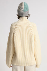 Double-Stripe Split Color Block Beanie