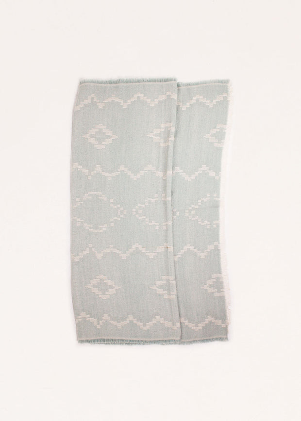 Zigzag Jacquard Fringe Scarf