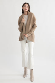 Heather Pleats Shawl Cardigan