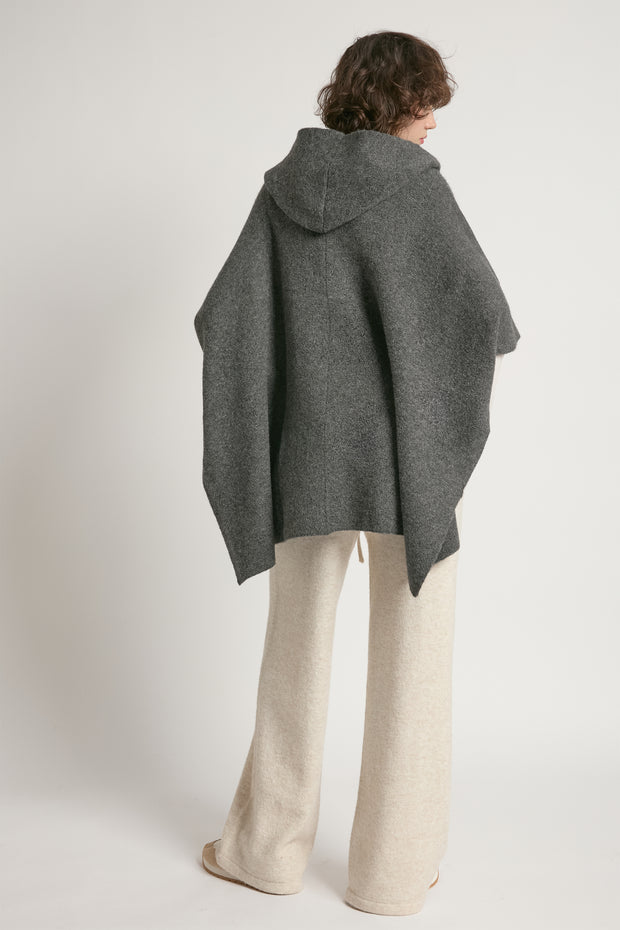 Hooded Pullover Poncho