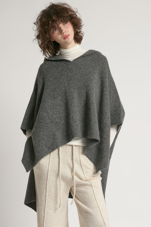 Hooded Pullover Poncho