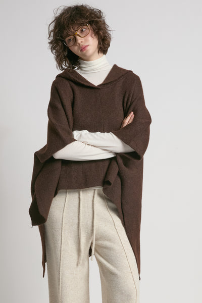 Hooded Pullover Poncho