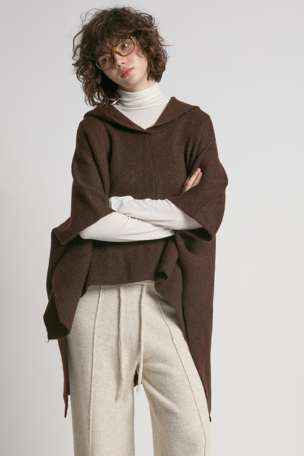 Hooded Pullover Poncho