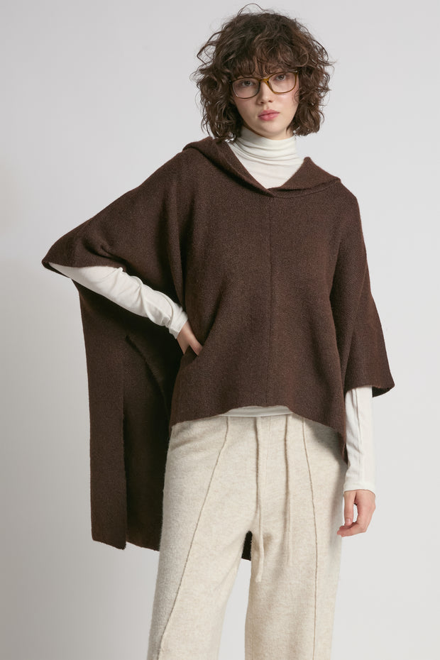Hooded Pullover Poncho
