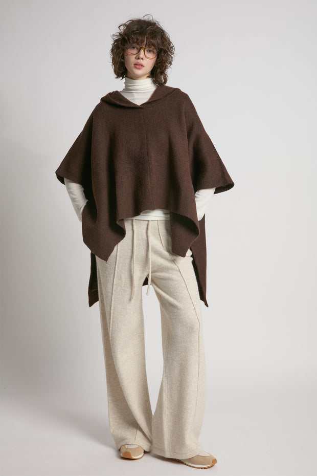 Hooded Pullover Poncho