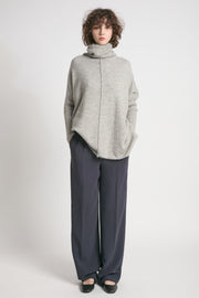 Seam Turtleneck Soft Sweater
