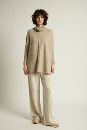 Seam Turtleneck Soft Sweater