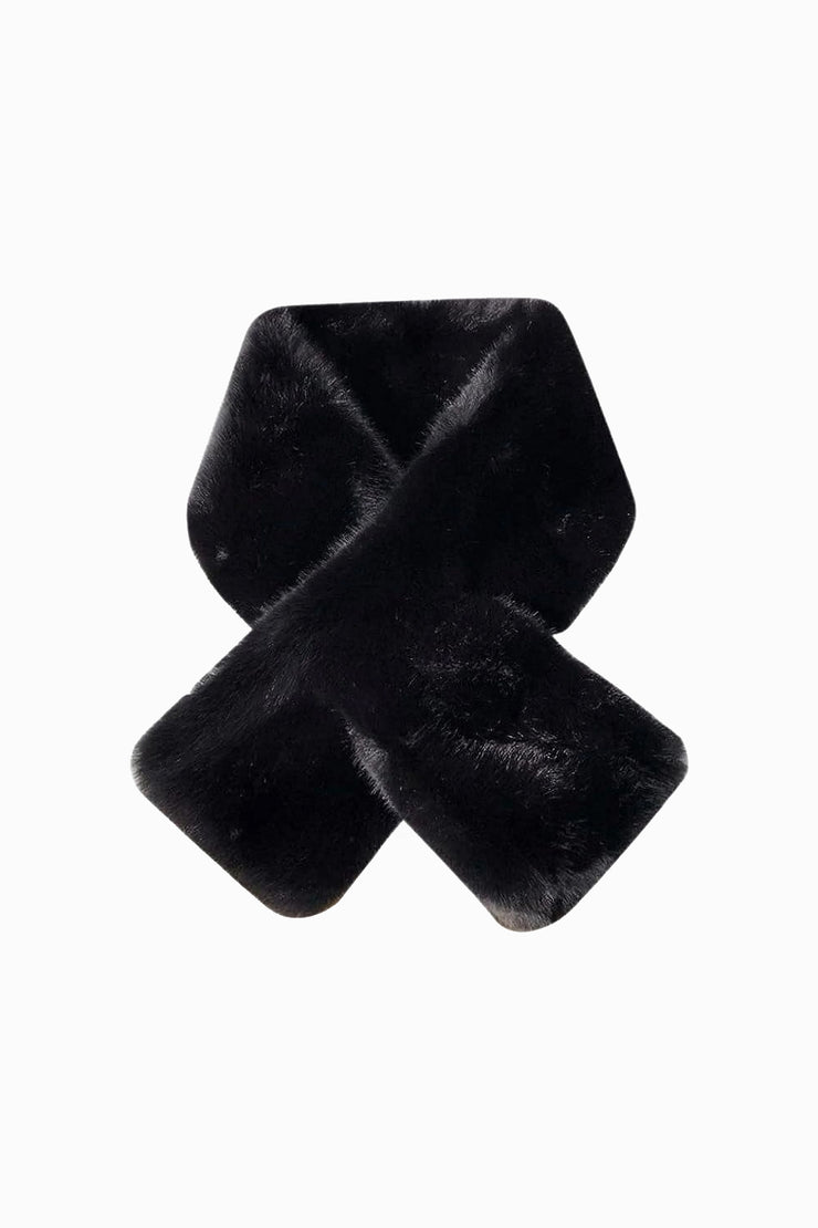 Furry Keyhole Scarf