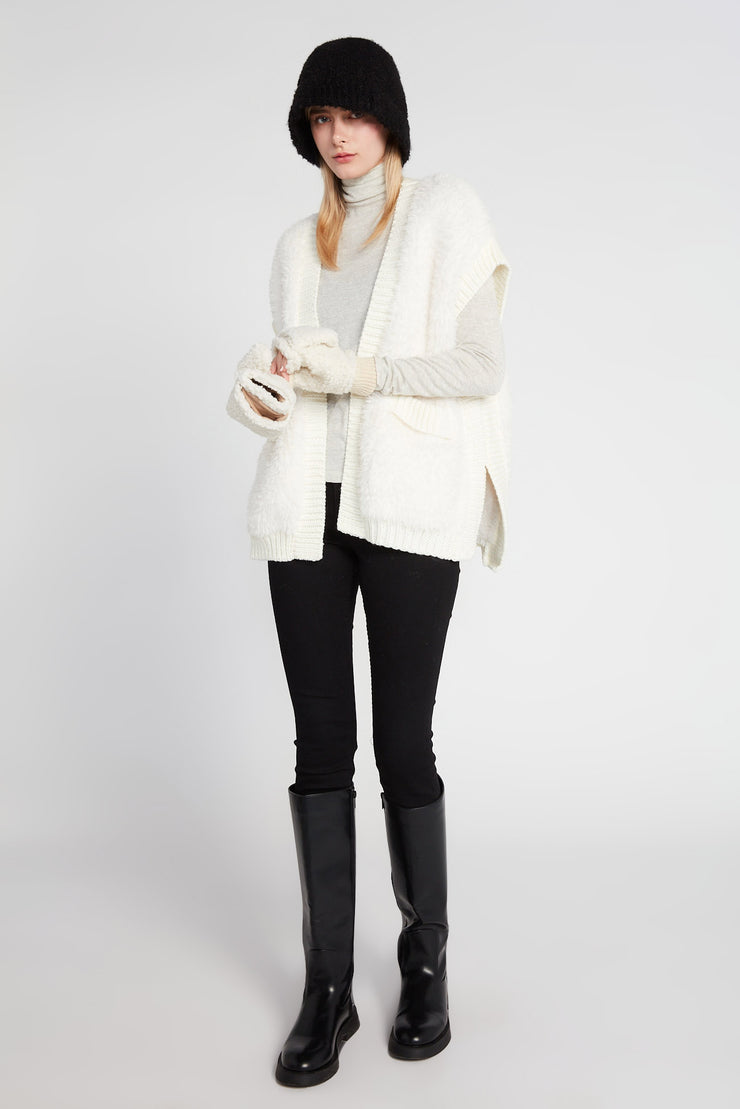 Faux Fur Knit Vest