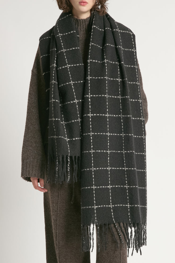 Windowpane Blanket Scarf