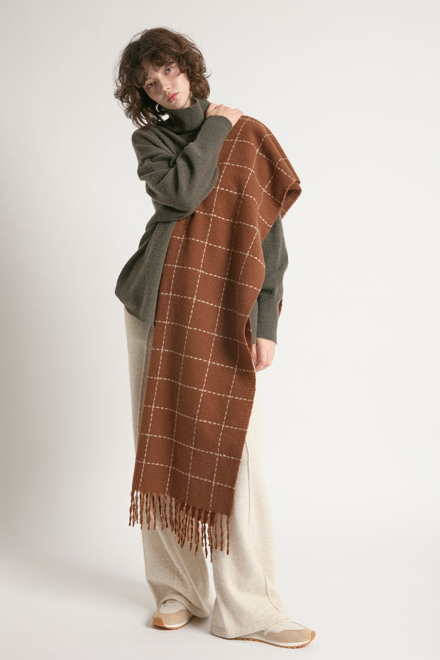 Windowpane Blanket Scarf