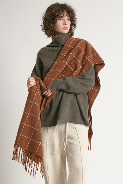 Windowpane Blanket Scarf