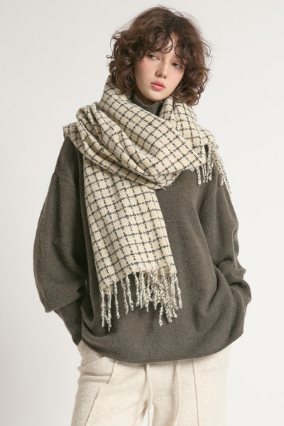 Windowpane Blanket Scarf