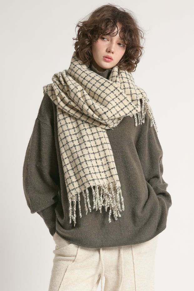 Windowpane Blanket Scarf