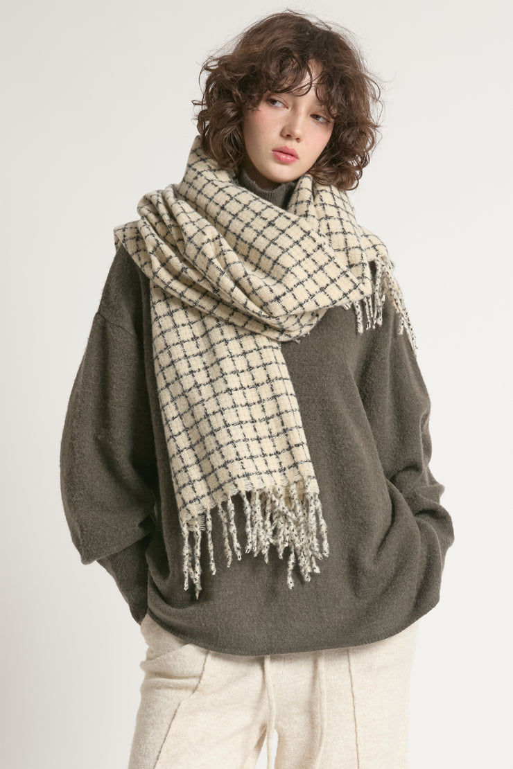 Windowpane Blanket Scarf