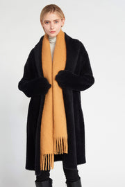 Solid Fringe Hem Grunge Scarf