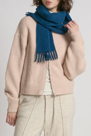 Wool Blend Fringe Trim Scarf