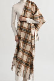 British Plaid Tassel Scarf