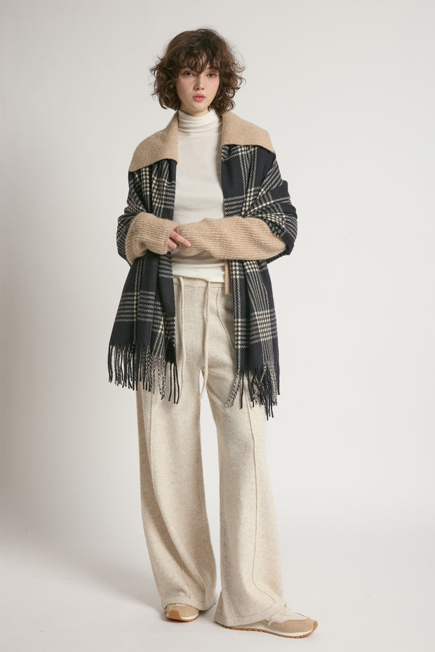 Houndstooth Plaid Scarf