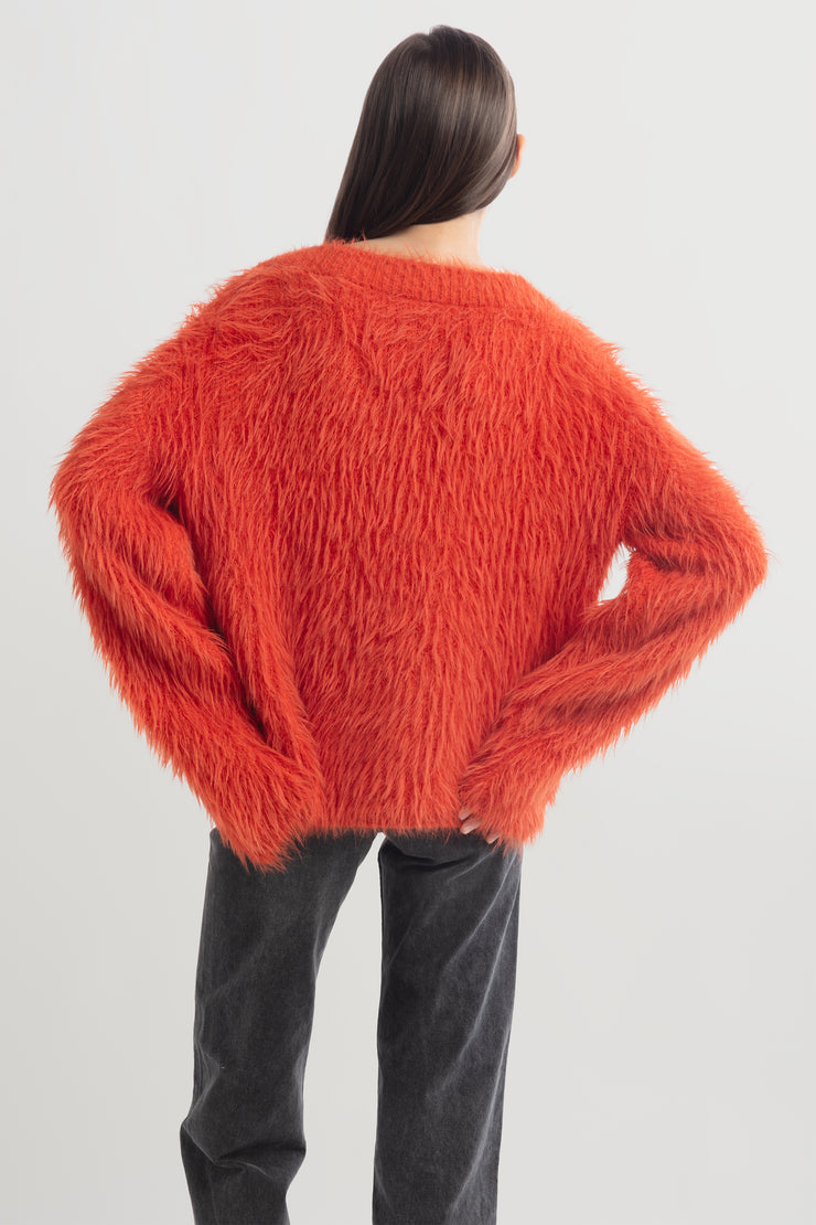 Fuzzy Eyelash Sweater