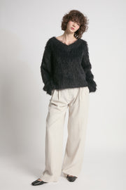 Fuzzy Eyelash Sweater