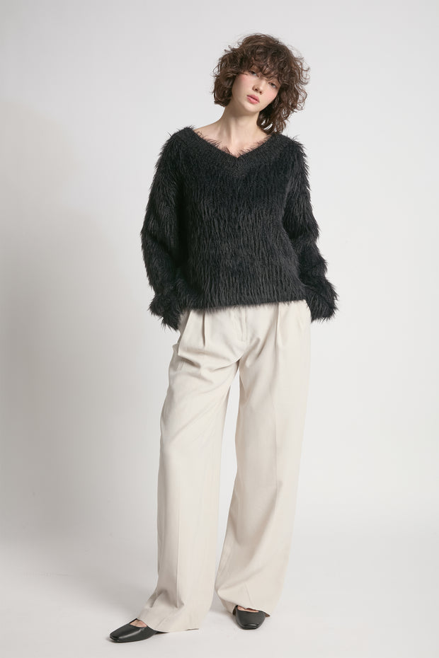 Fuzzy Eyelash Sweater