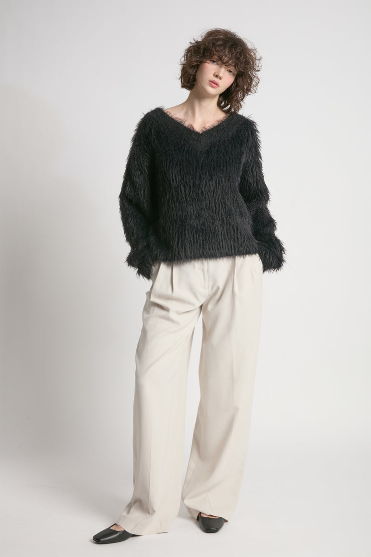 Fuzzy Eyelash Sweater